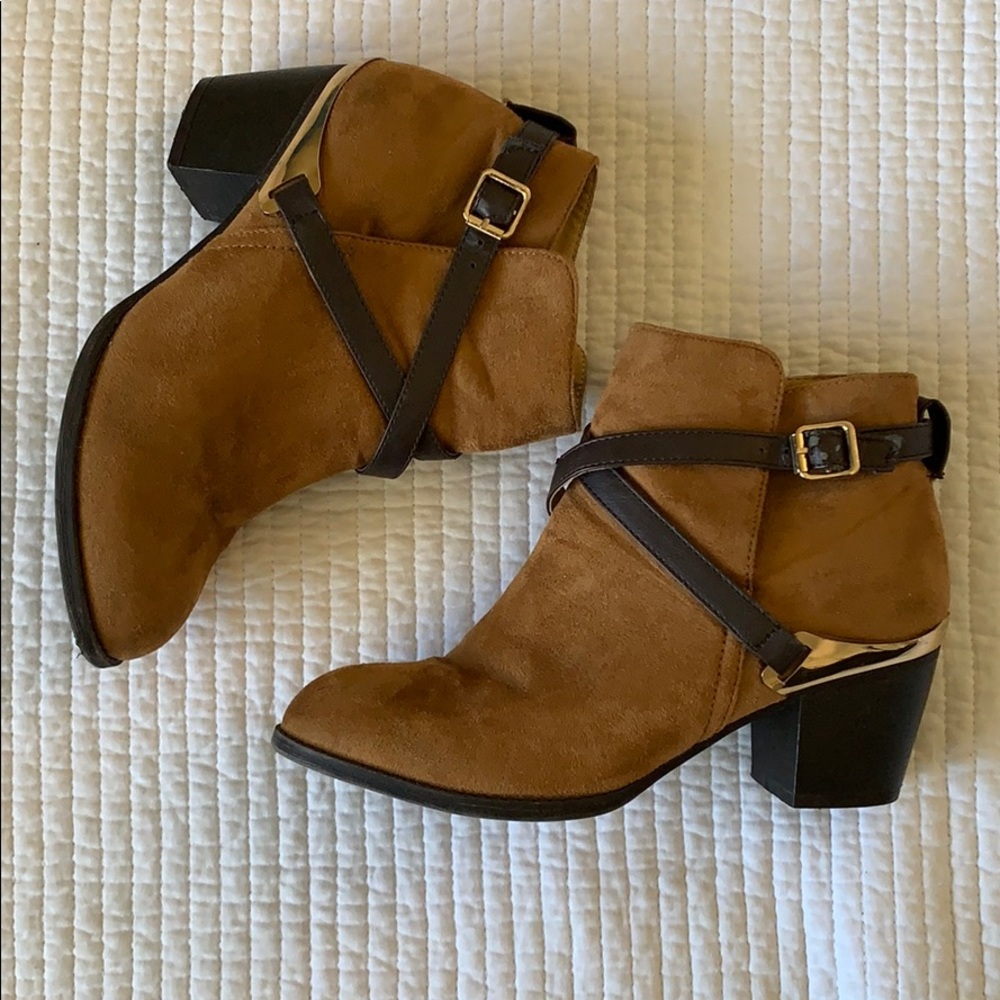 Tan ankle boots